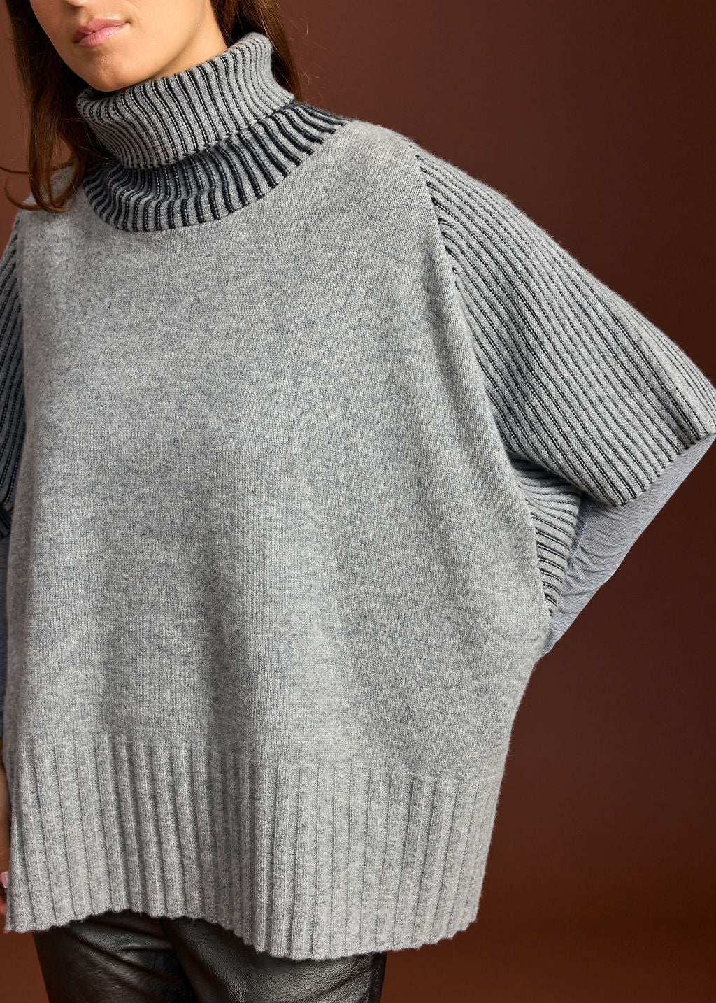 PULL NERVURÉ VILMAH GREY