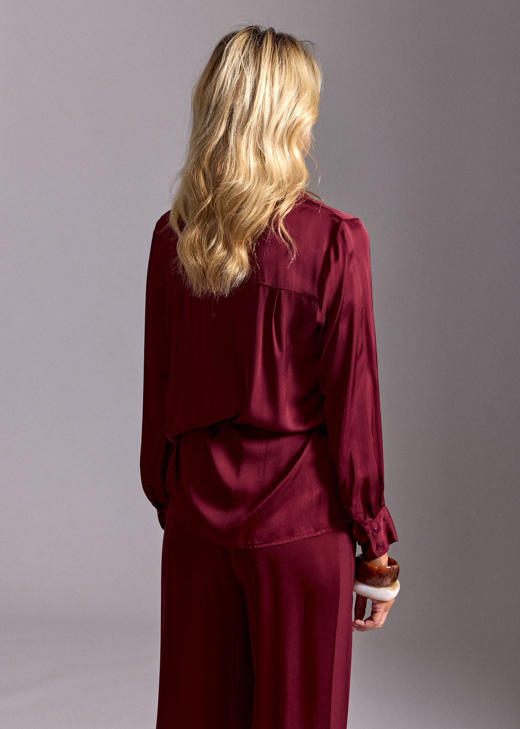 DALI RED COWL NECK SHIRT