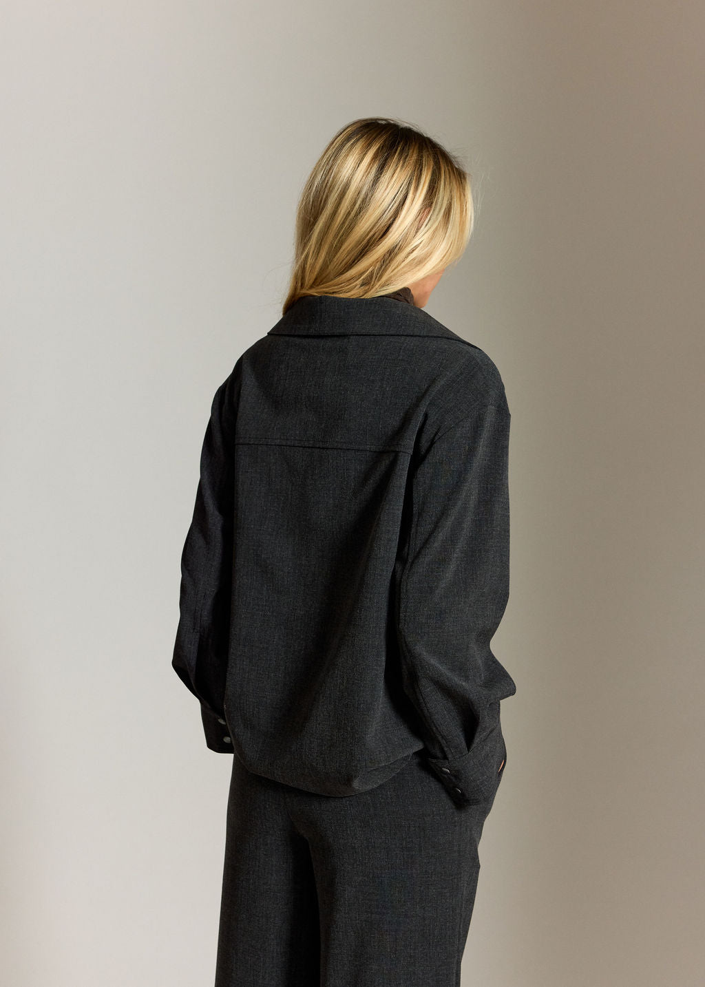 TUNIQUE COL CHEMISIER EVA ACIER