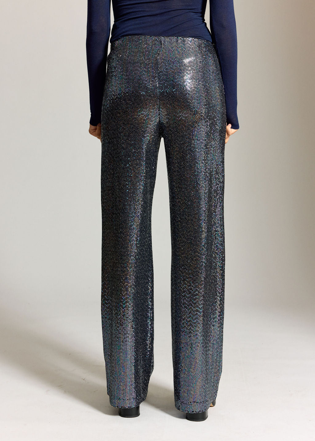 PANTALON STYLE PAILLETTES GLORIA SILVER