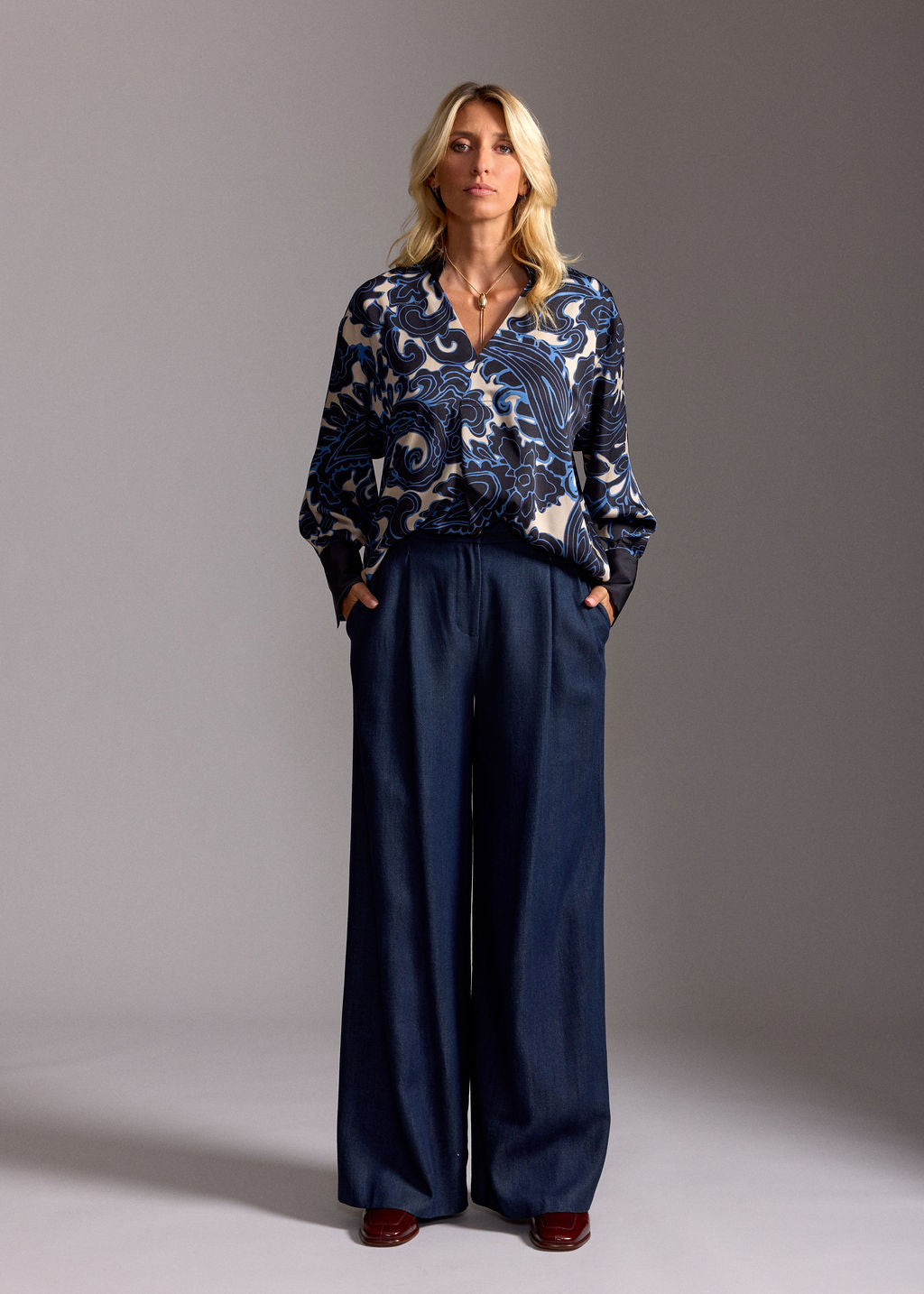 PANTALON FLUIDE EN LYOCELL FABIO DENIM