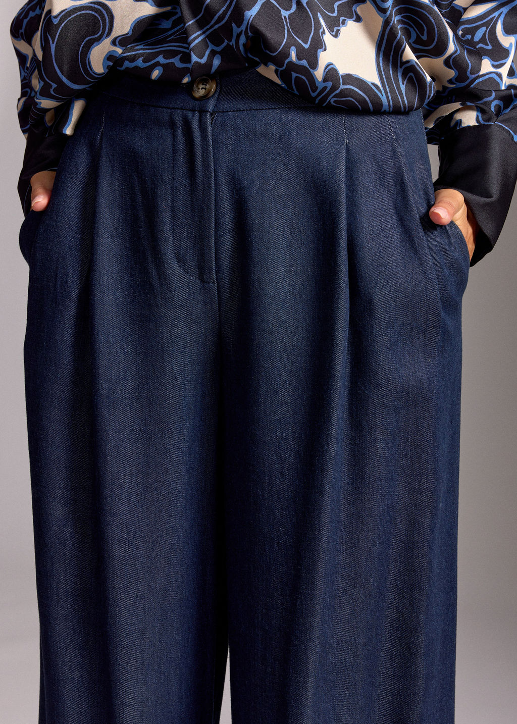 PANTALON FLUIDE EN LYOCELL FABIO DENIM