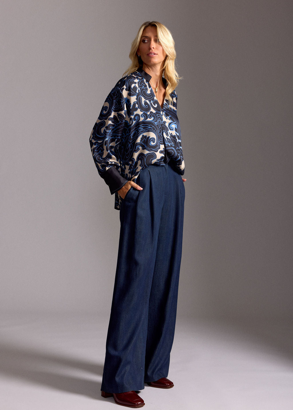 PANTALON FLUIDE EN LYOCELL FABIO DENIM