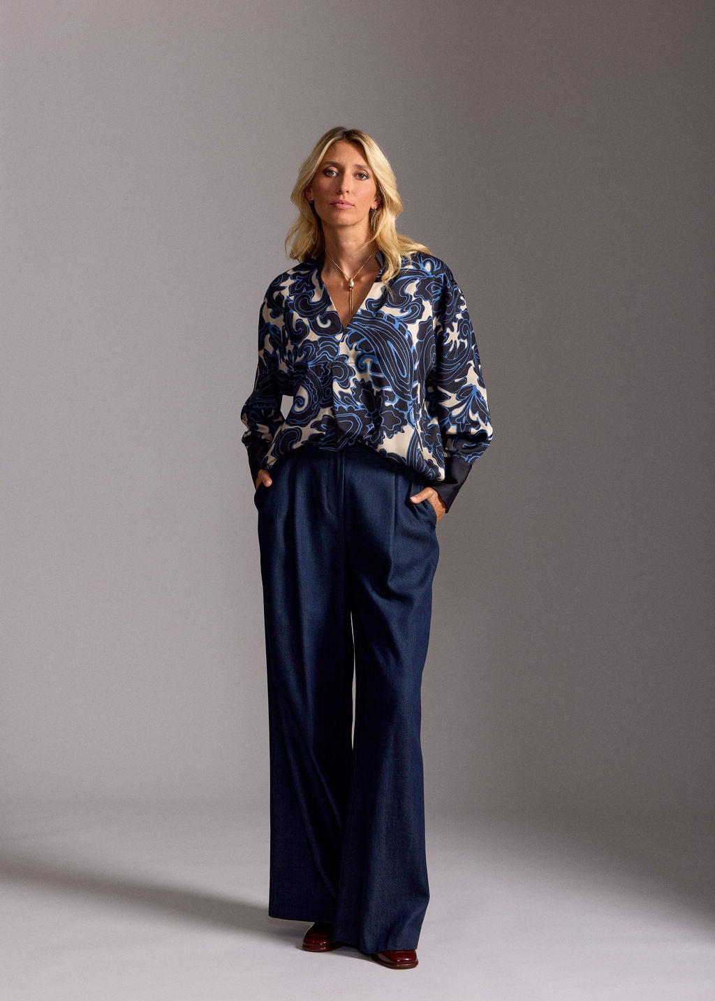 PANTALON FLUIDE EN LYOCELL FABIO DENIM