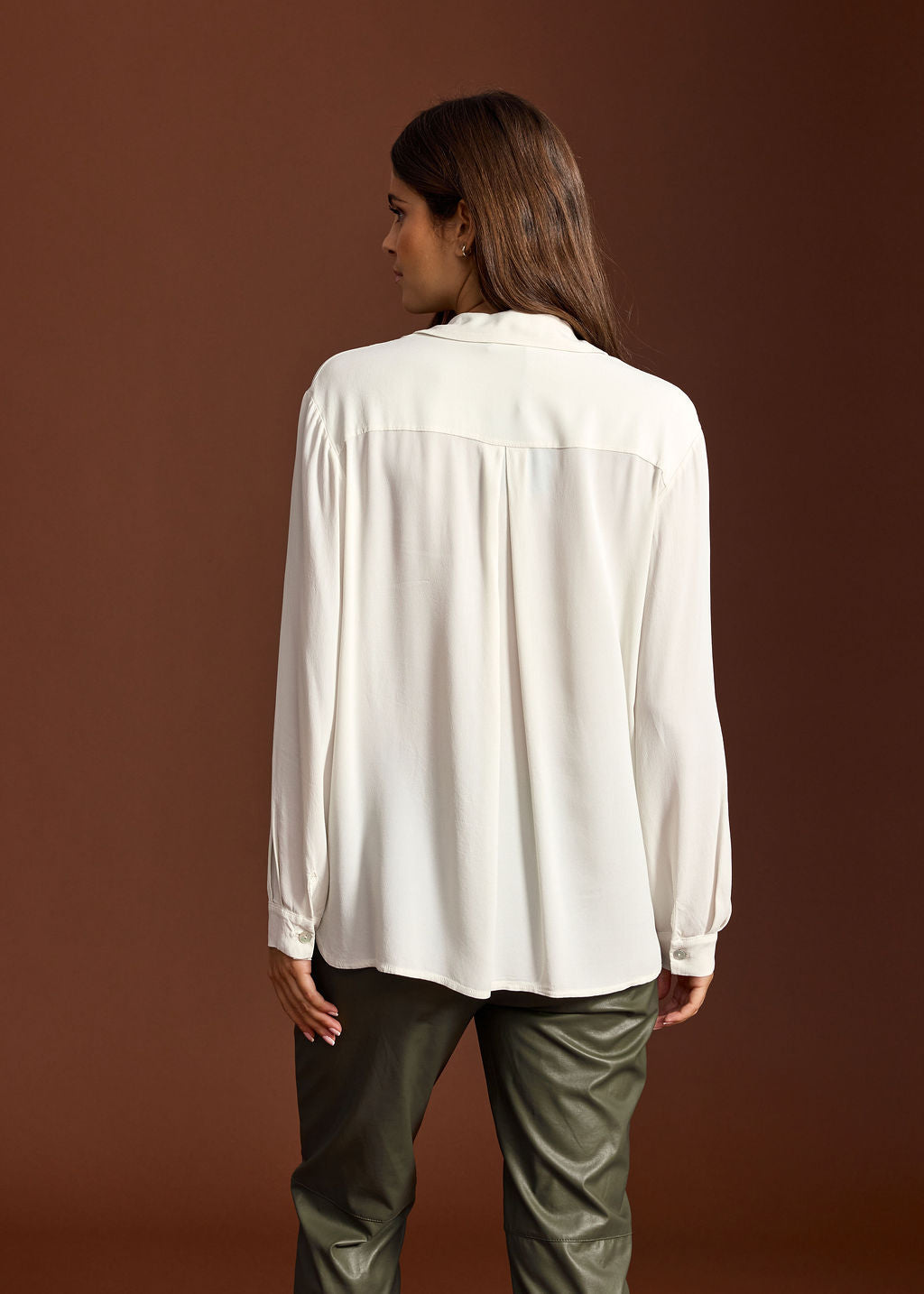 PLAIN FLUID SHIRT ORSO ECRU