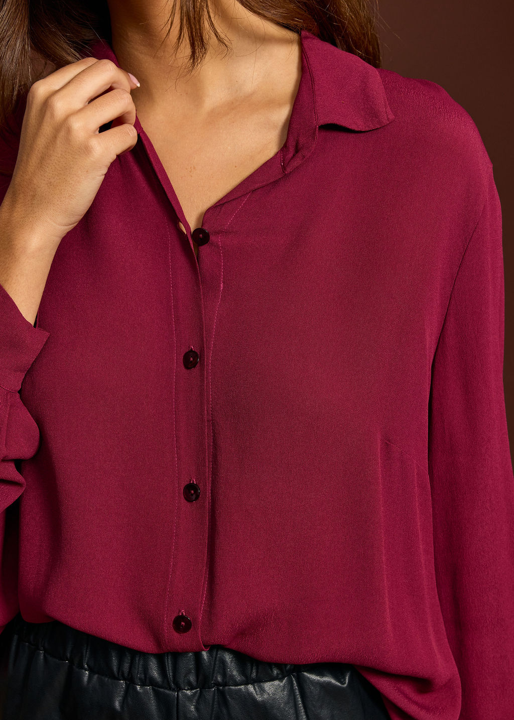 CHEMISE FLUIDE UNIE ORSO GRENADE