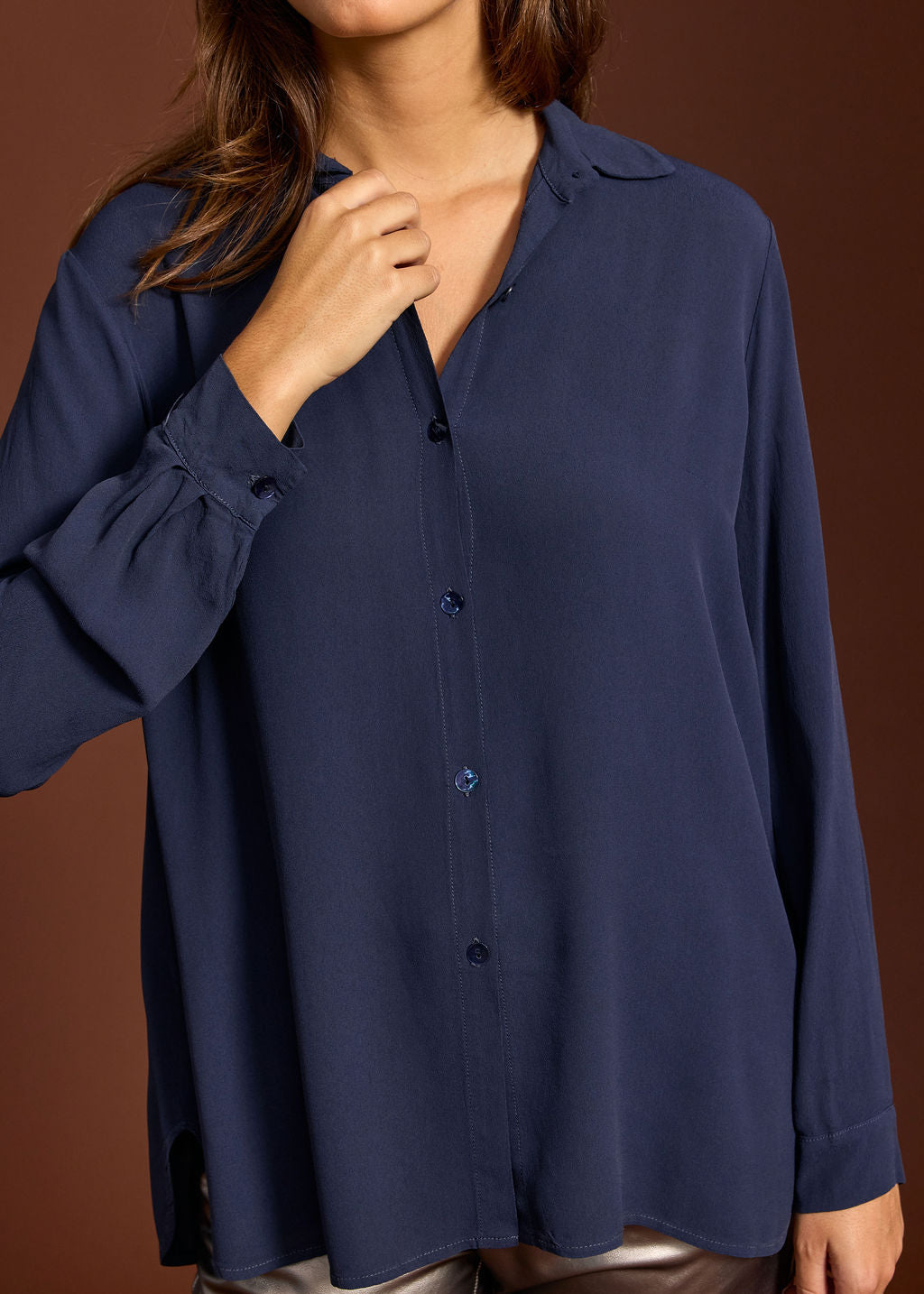 PLAIN FLUID SHIRT ORSO NUIT