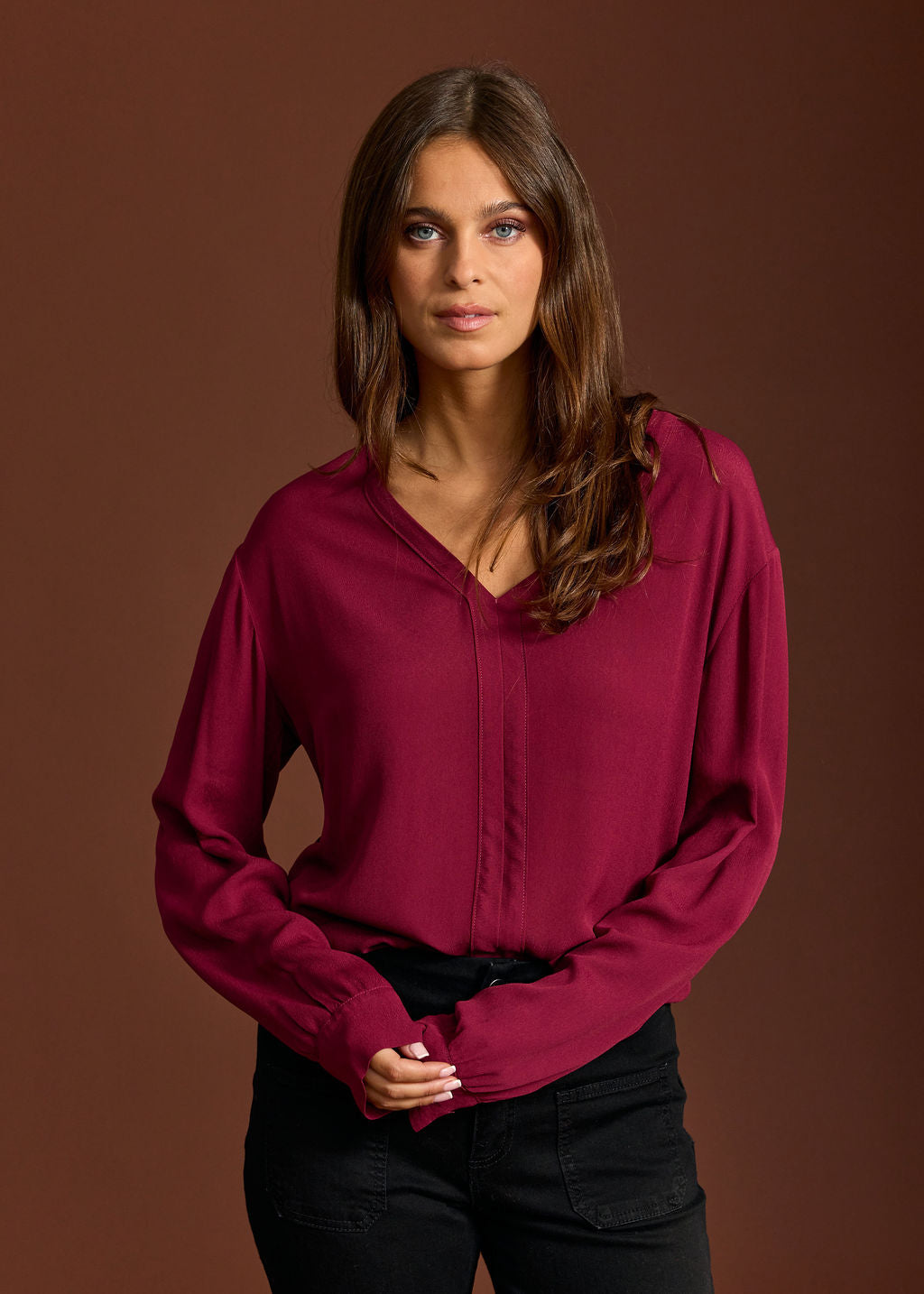 CHEMISE DROITE COL V PAOLA GRENADE