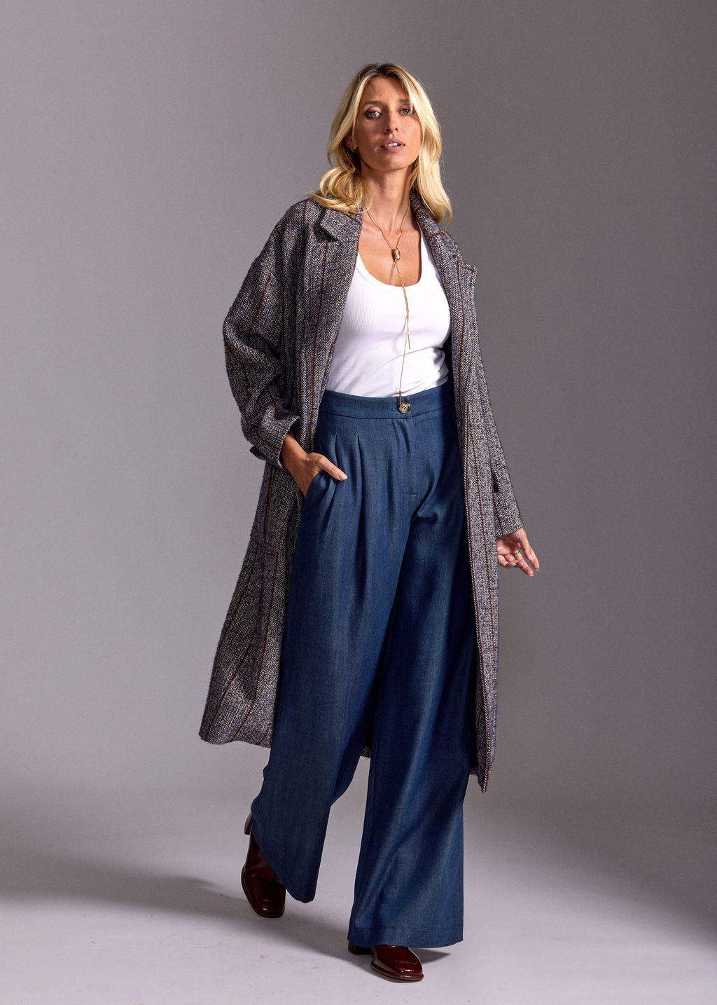 MANTEAU LONG EN LAINAGE AMAKO NUIT