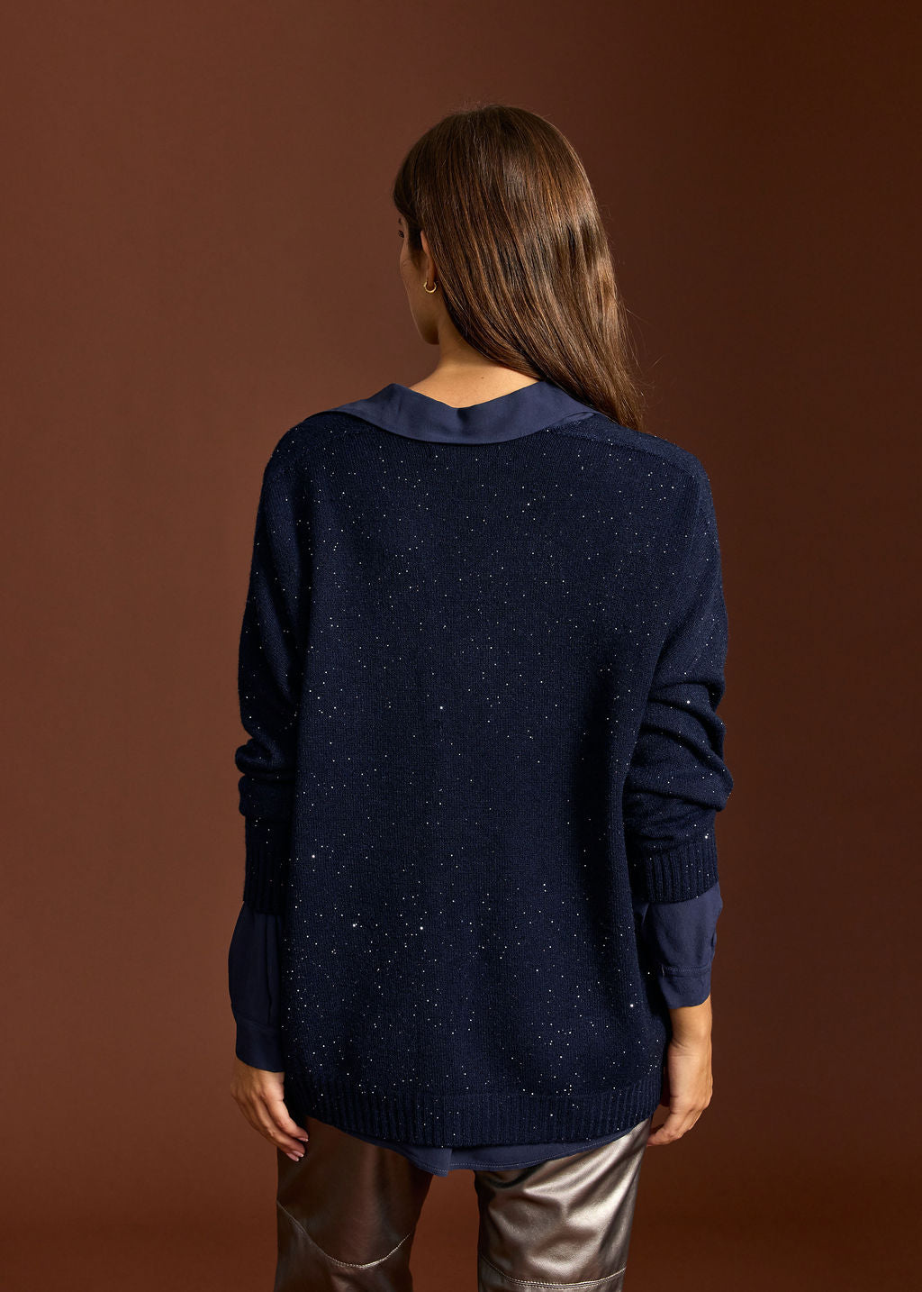 PULL PAILLETTES GLOSSY NUIT