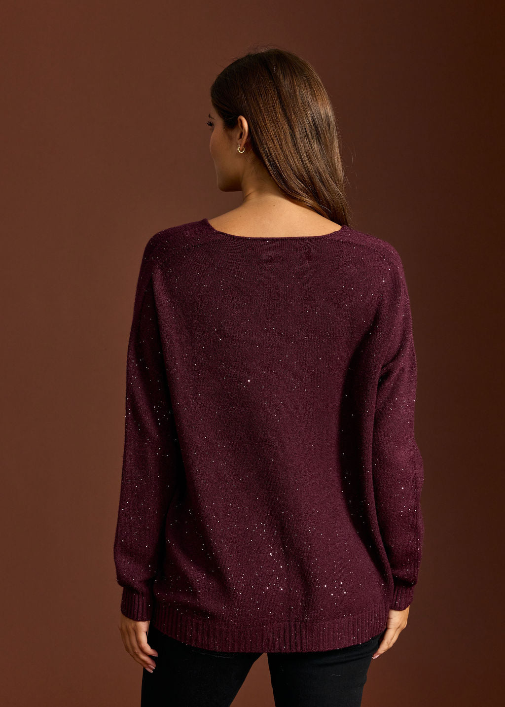PULL PAILLETTES GLOSSY VINO