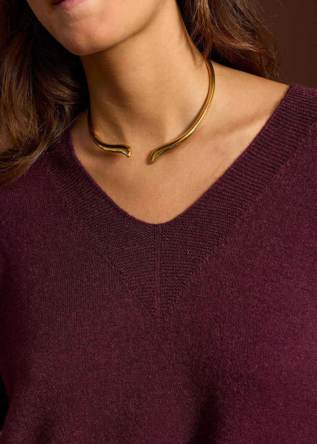 PULL PONCHO LOUISE VINO