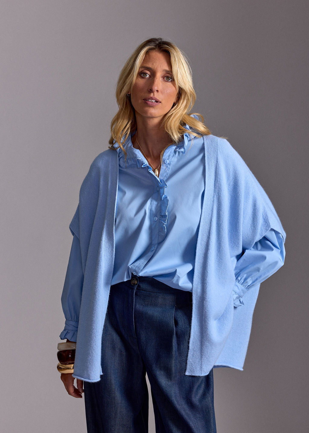 GILET SANS MANCHES MACHA CIEL