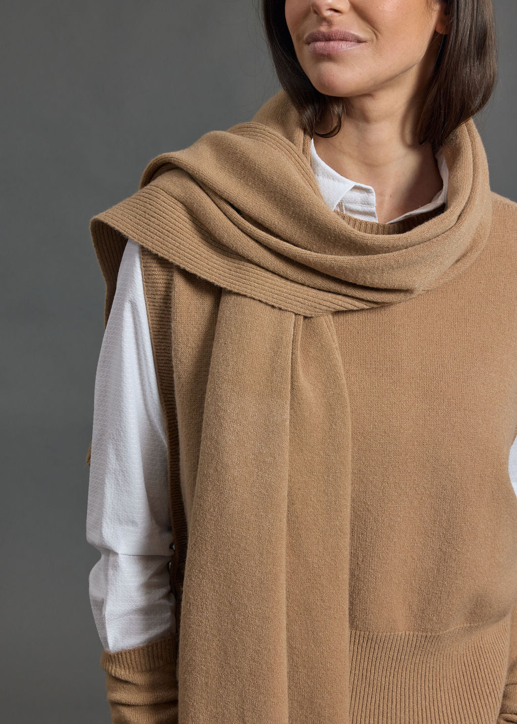 ECHARPE EN MAILLE NEL CAMEL