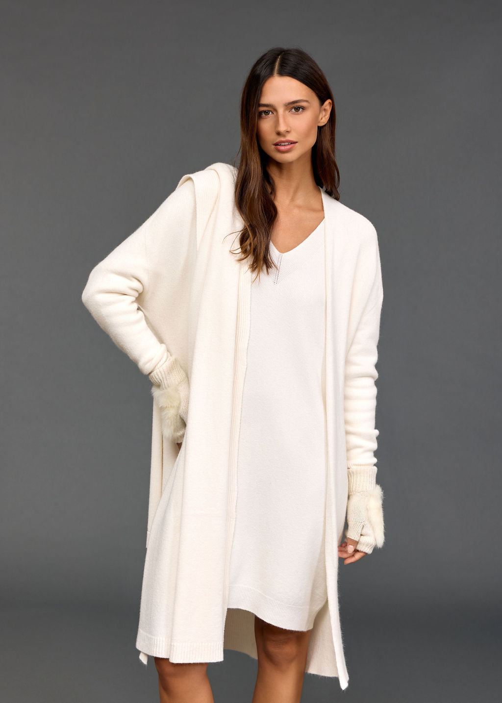 ECHARPE EN MAILLE NEL ECRU