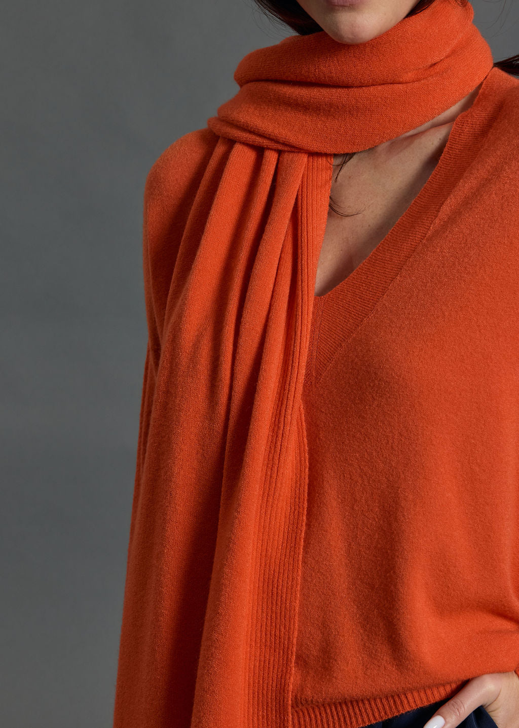 ECHARPE EN MAILLE NEL ORANGE