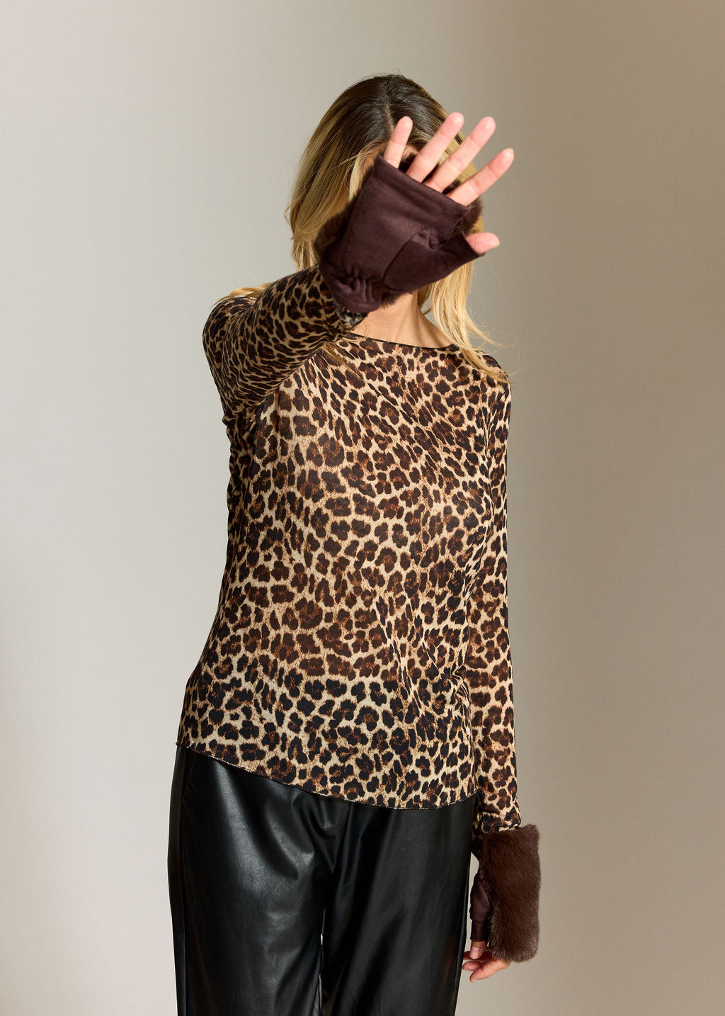 MITAINE FAUSSE FOURRURE SATI CAFE