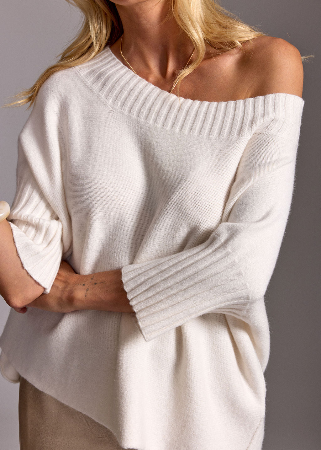 PULL COURT ENCOLURE BATEAU VINCI ECRU