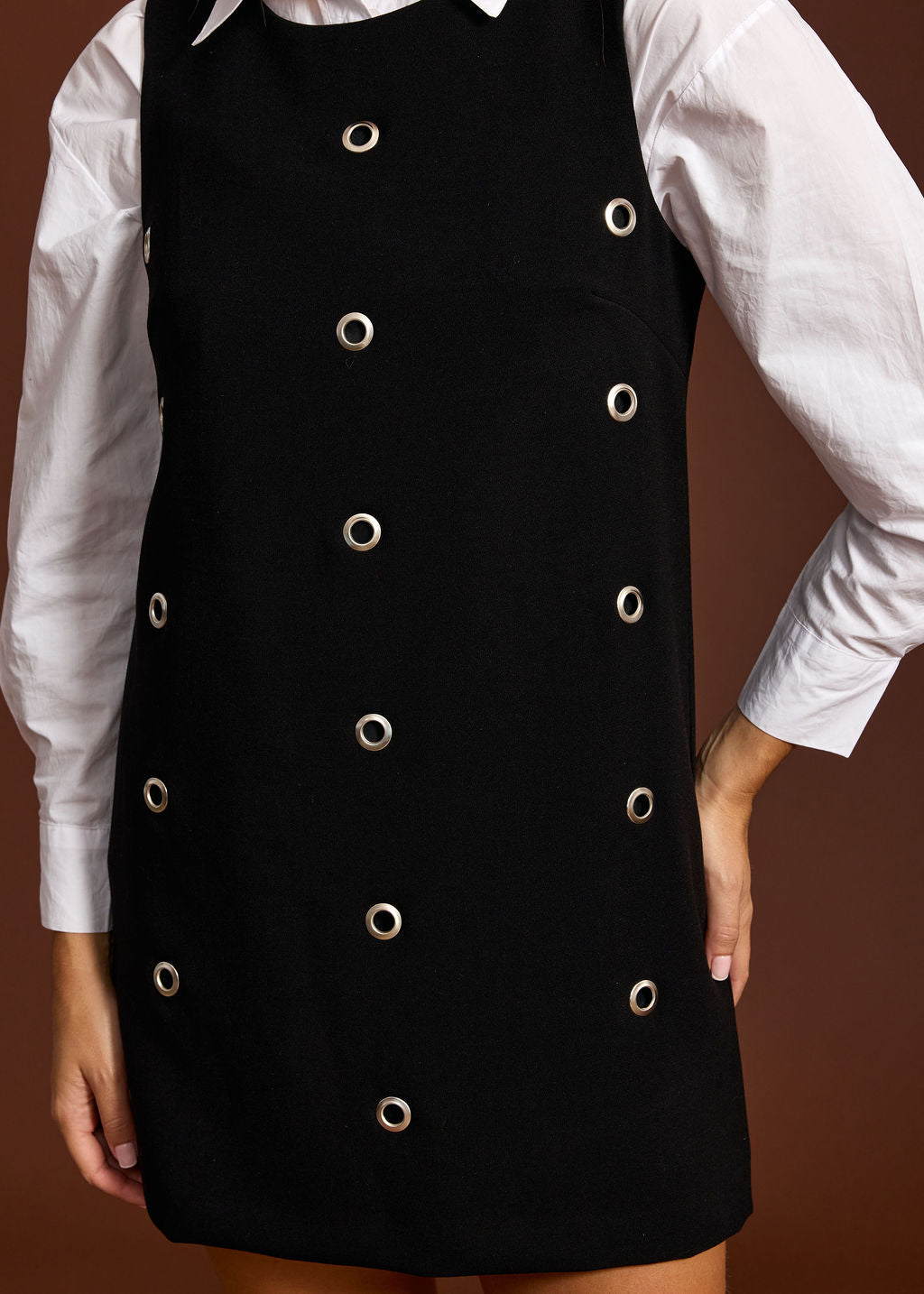 TUNIQUE A OEILLETS MIRANDA NOIR