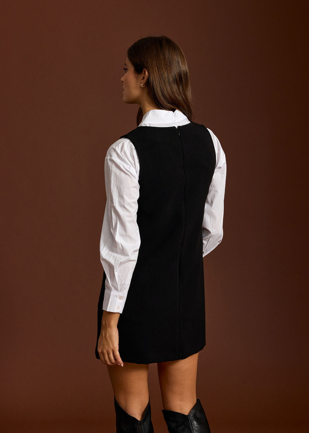 TUNIQUE A OEILLETS MIRANDA NOIR