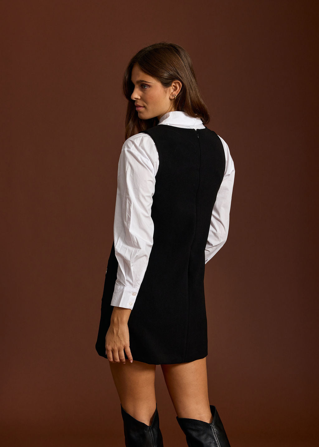 TUNIQUE A OEILLETS MIRANDA NOIR