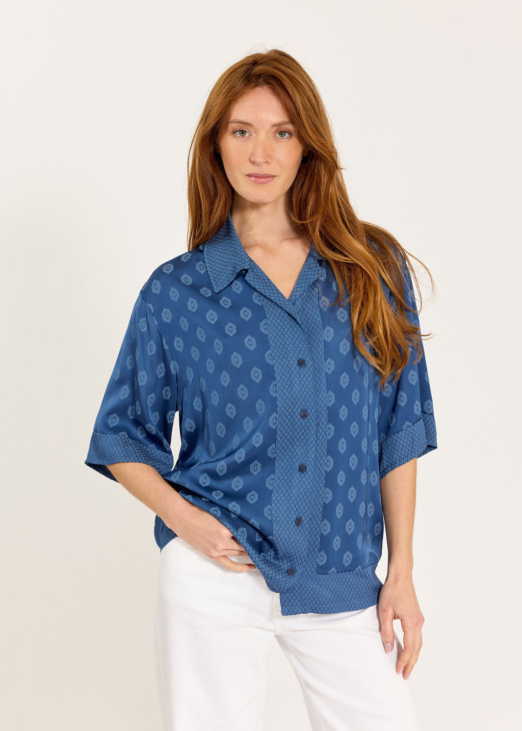 CHEMISE BI-IMPRIMÉE AYUMI OCEAN