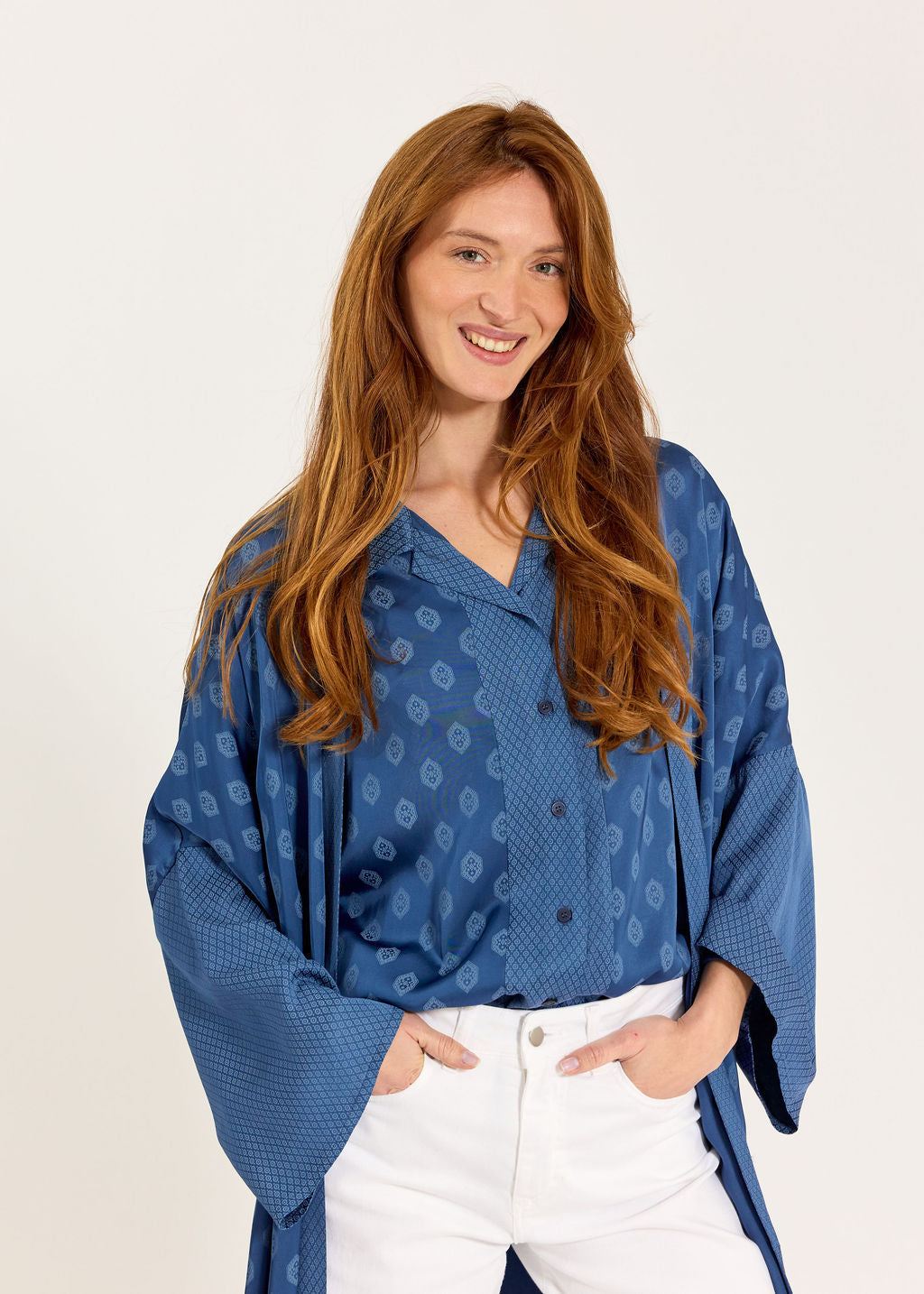 CHEMISE BI-IMPRIMÉE AYUMI OCEAN