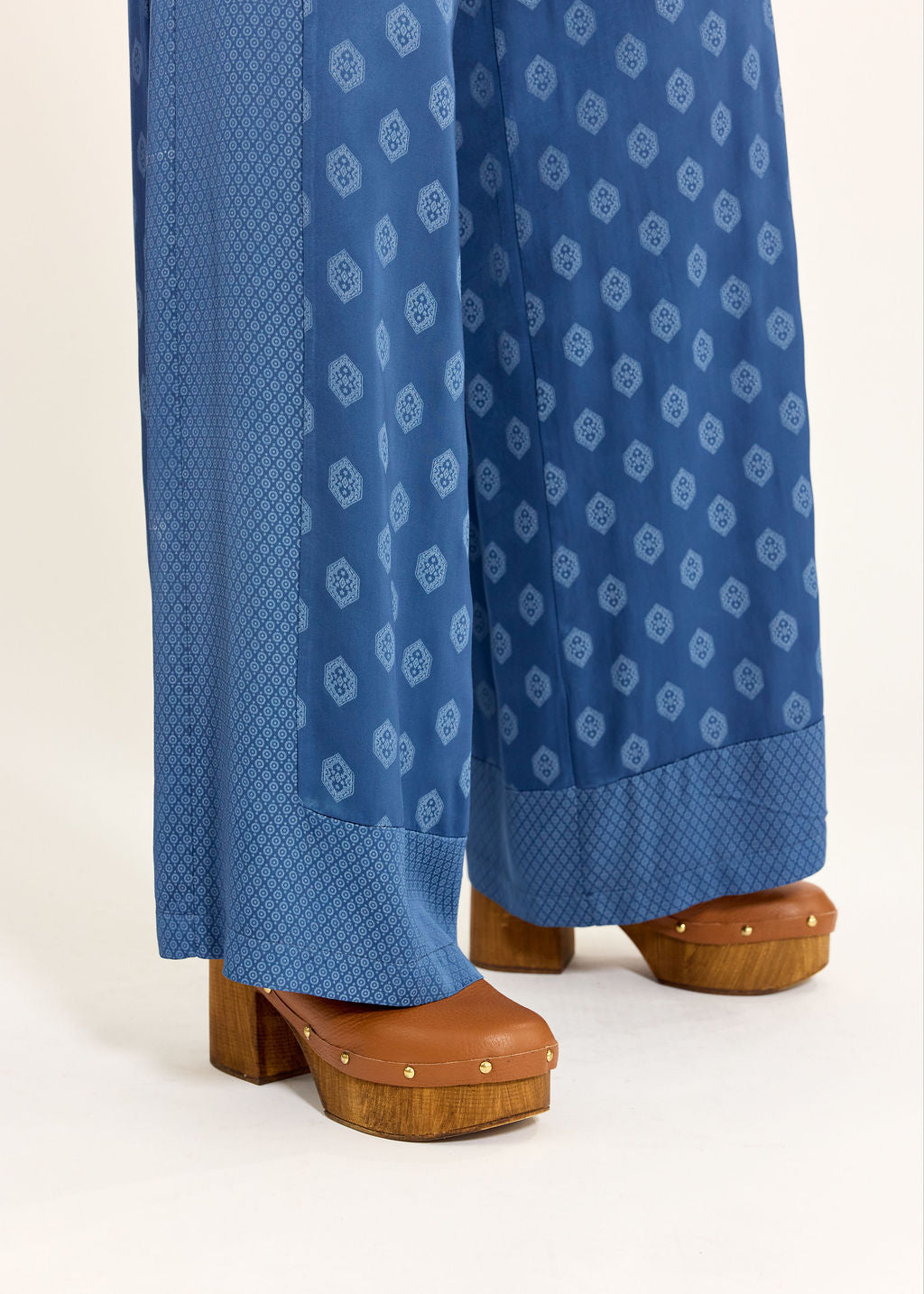 PANTALON 7/8IÈME BI-IMPRIMÉ TON SUR TON MIRI OCEAN