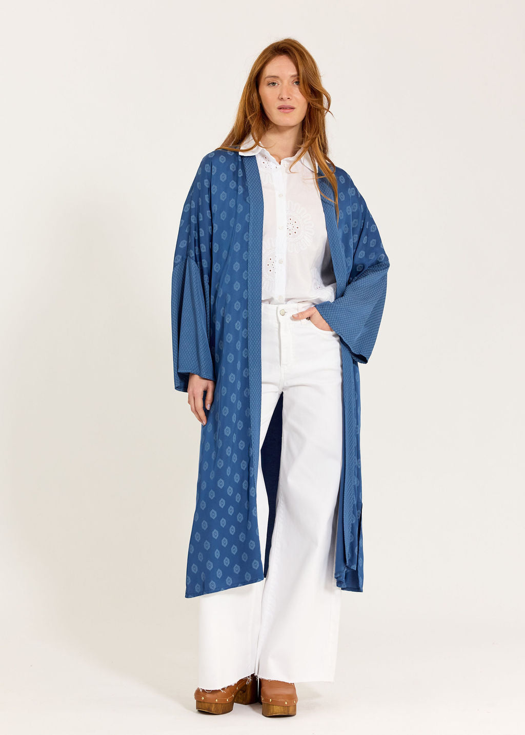 KIMONO LONG BI-IMPRIMÉ TON SUR TON NOAH OCEAN