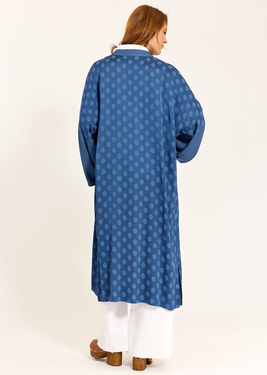 KIMONO LONG BI-IMPRIMÉ TON SUR TON NOAH OCEAN