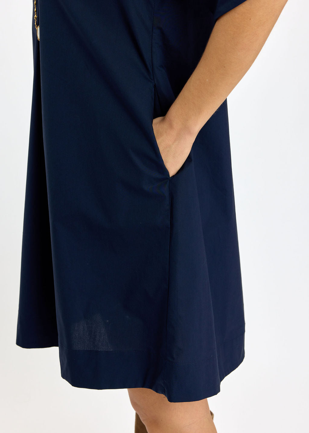 ROBE COURTE EN POPELINE LOROH MARINE