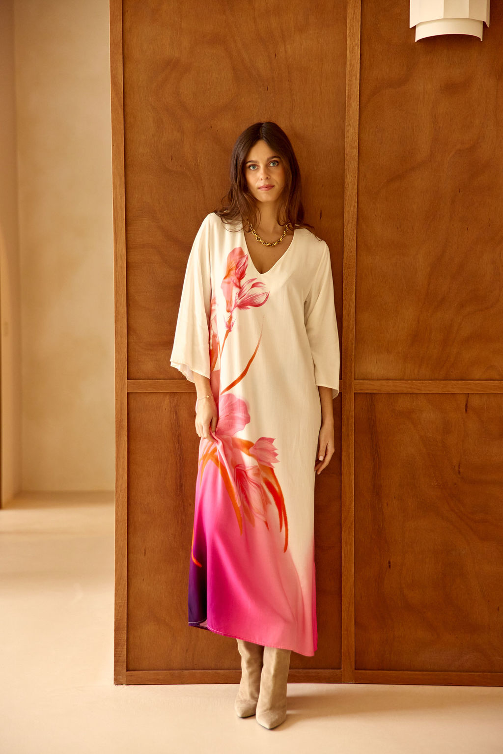 ROBE LONGUE IMPRIMÉE ELISA FLOWER