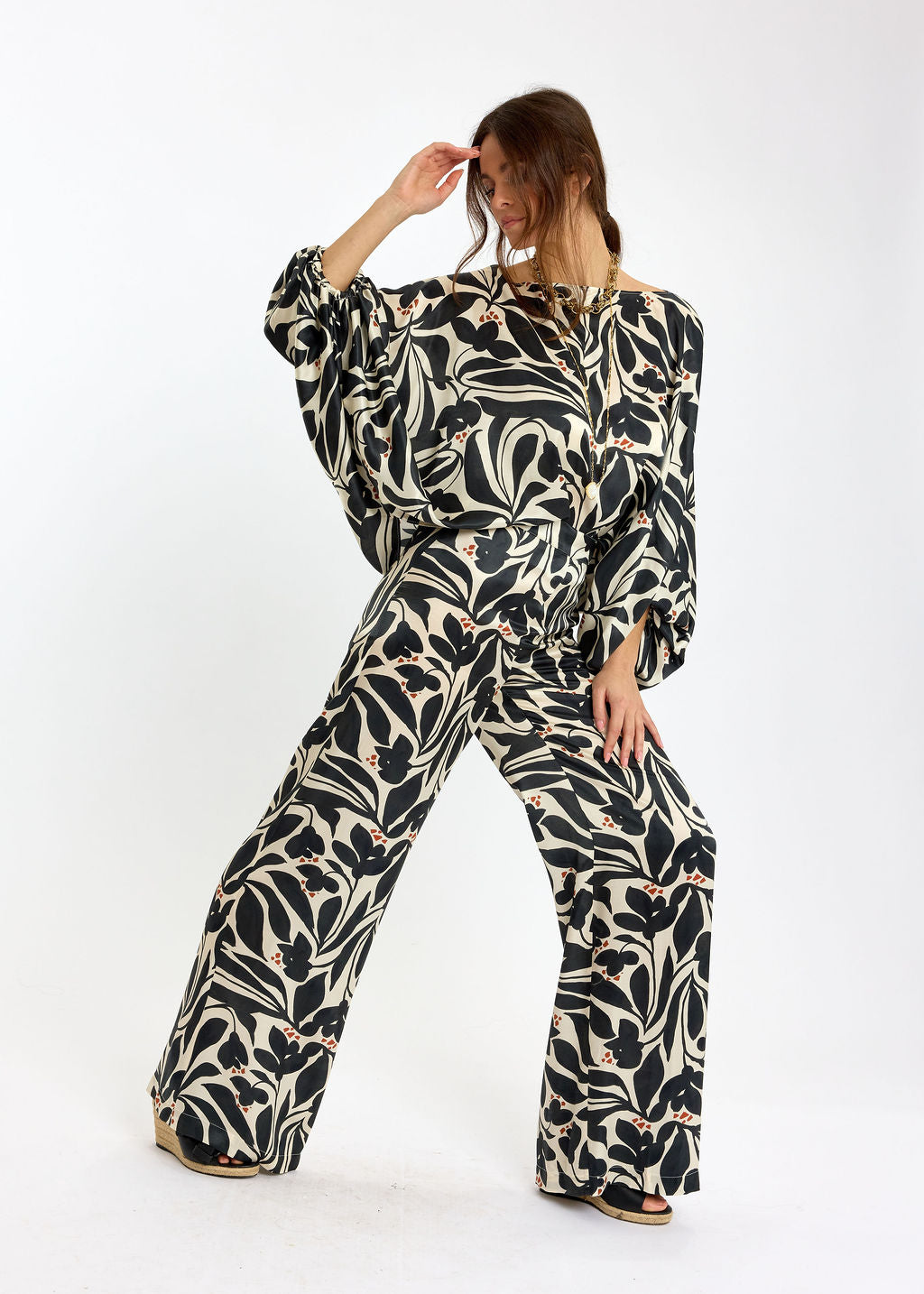 PANTALON FLUIDE IMPRIMÉ RIZZI SQUARE