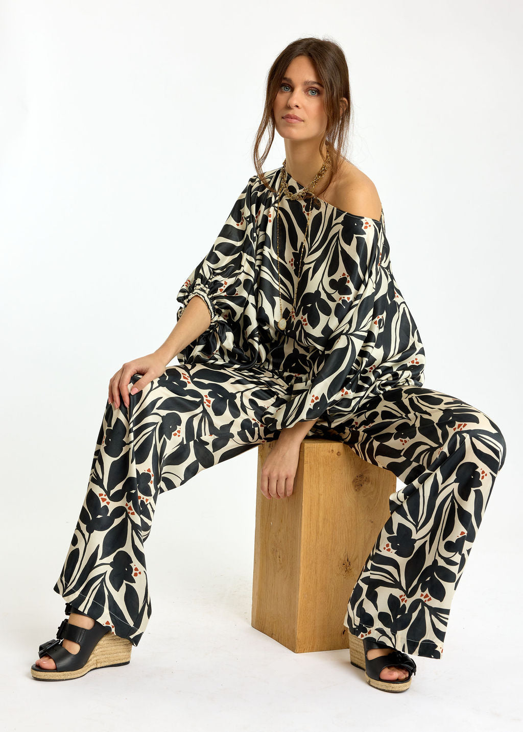 PANTALON FLUIDE IMPRIMÉ RIZZI SQUARE