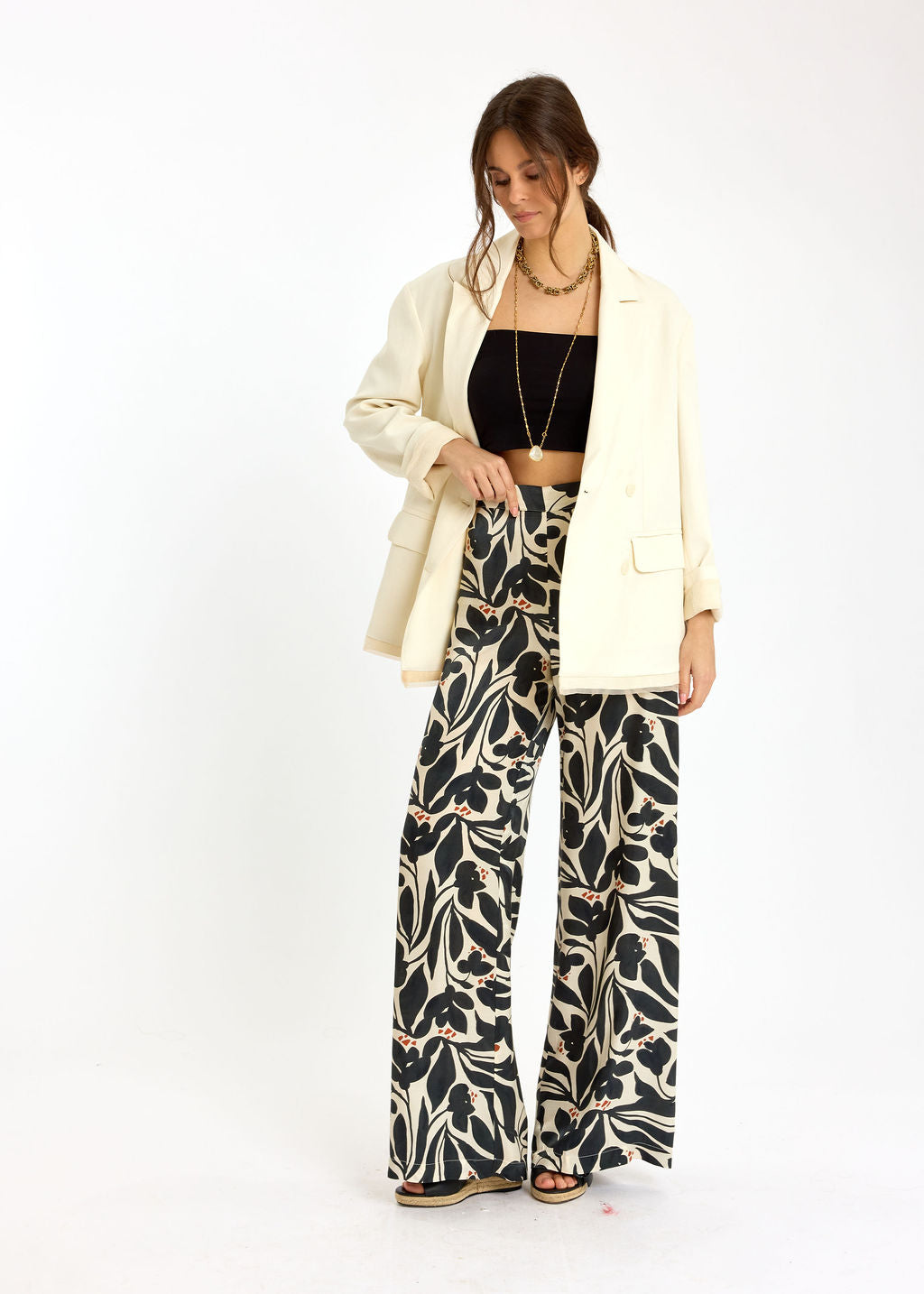 PANTALON FLUIDE IMPRIMÉ RIZZI SQUARE