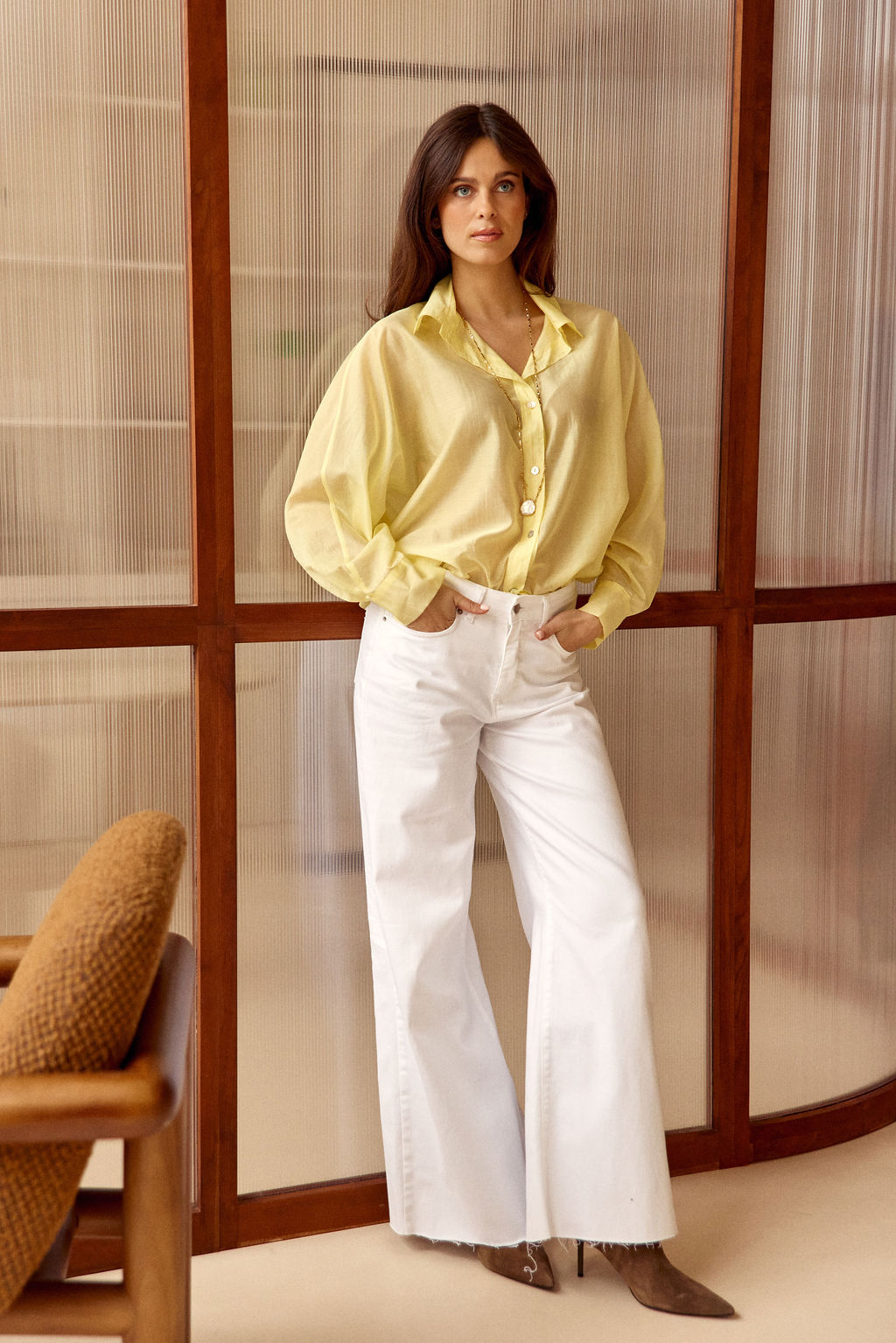 CHEMISE AMPLE EN LYOCELL SADIA LEMON