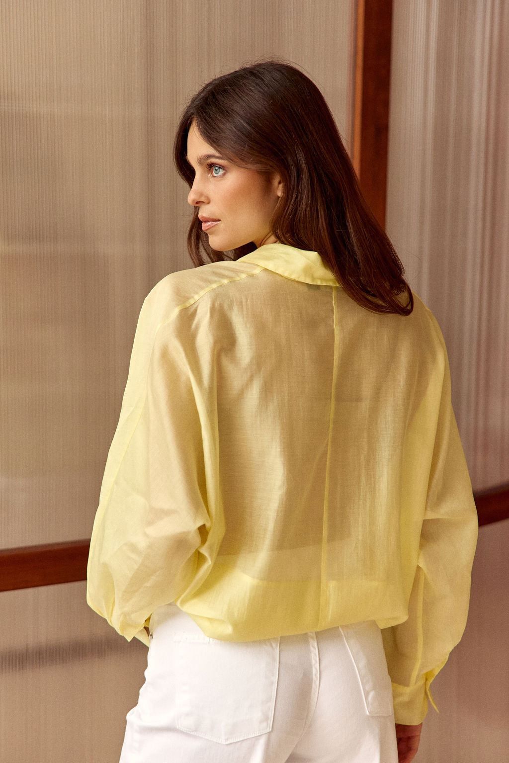CHEMISE AMPLE EN LYOCELL SADIA LEMON