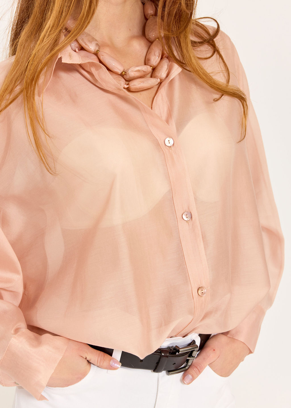 CHEMISE AMPLE EN LYOCELL SADIA SALMON