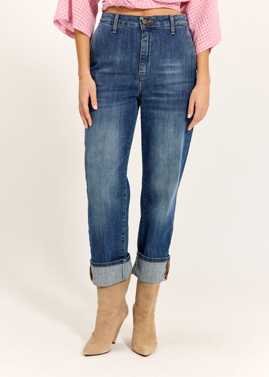 JEAN 7/8IÈME À REVERS VAL DENIM