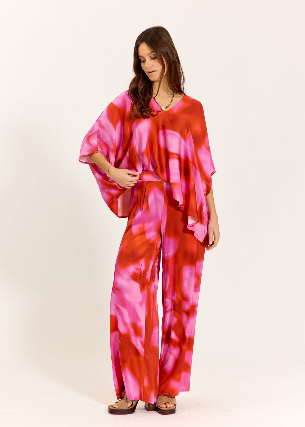 TOP FORME PONCHO RIKA ROSA