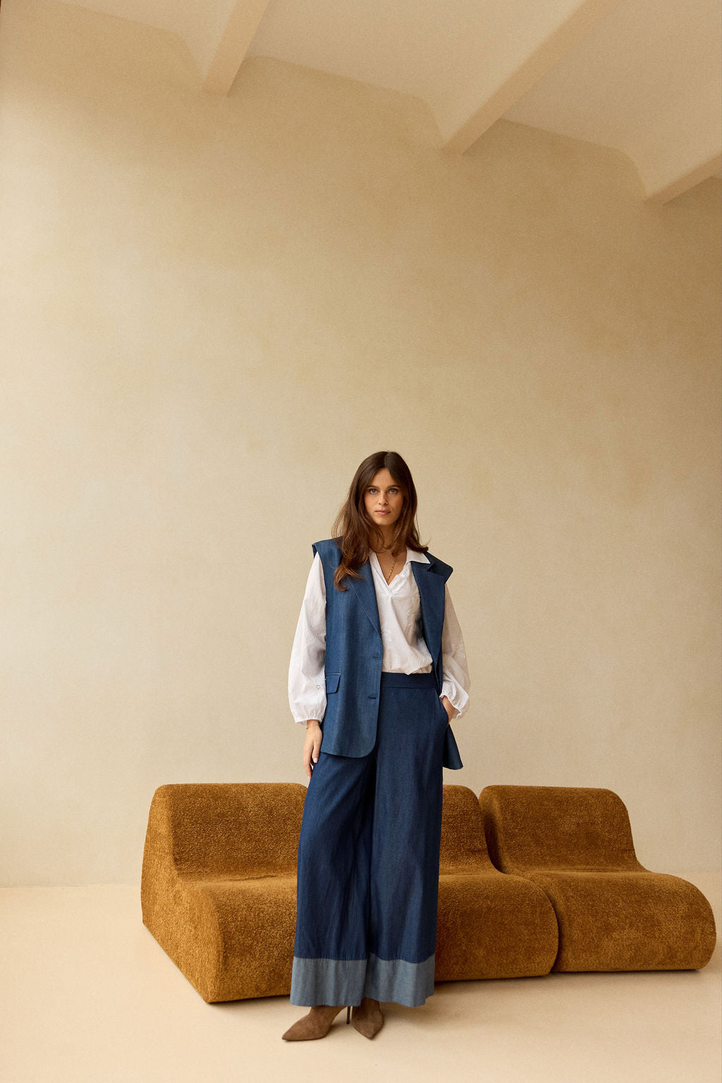 VESTE SANS MANCHES ROMI DENIM