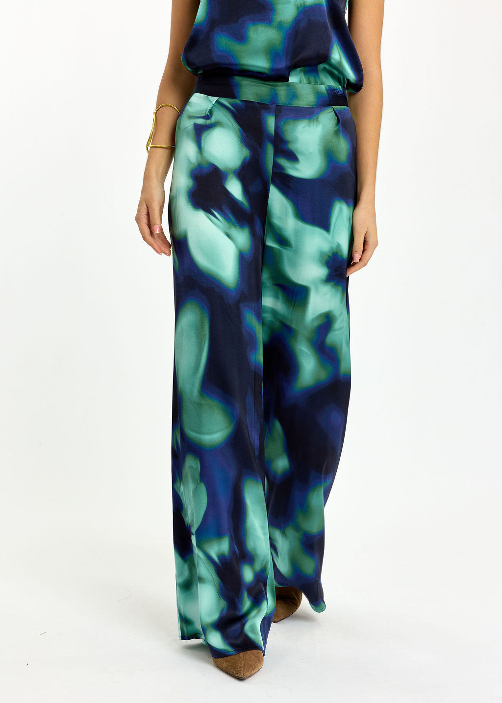 PANTALON FLUIDE IMPRIMÉ YUKA BLUE