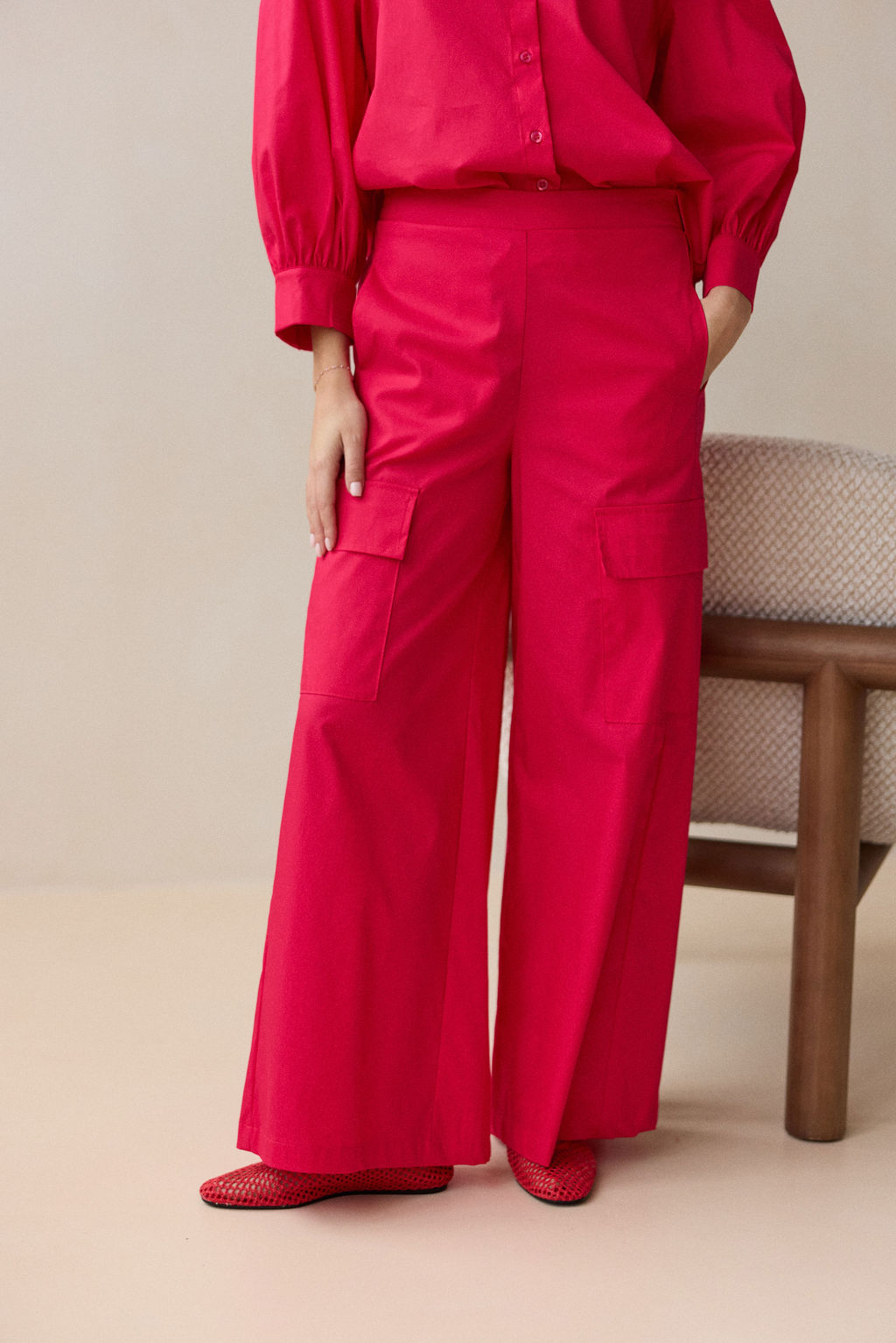 PANTALON 7/8IÈME LIVIA ROUGE