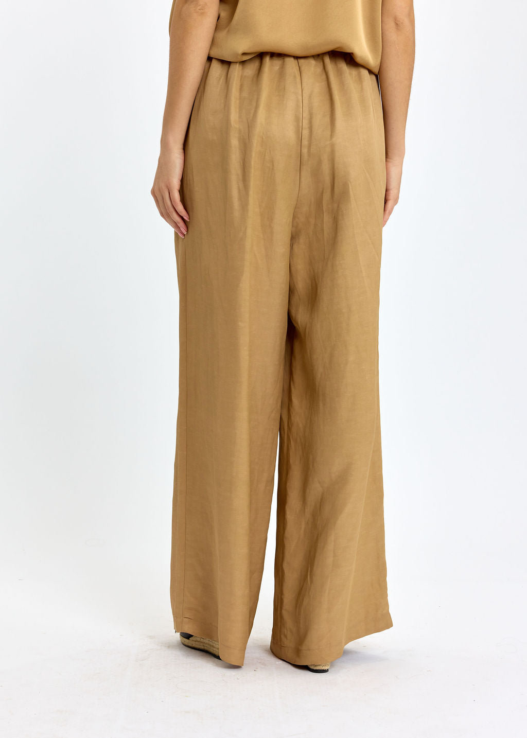 PANTALON EN VISCOSE LIN ODILE BISCOTTE