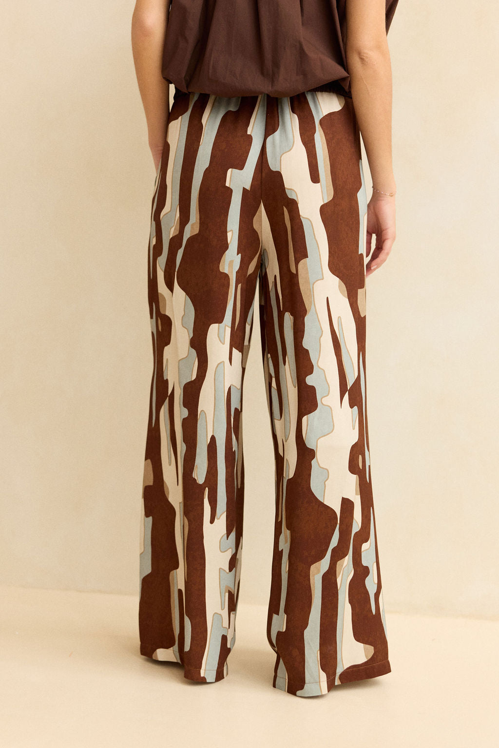 PANTALON AMPLE IMPRIMÉ ELARA ICE BLUE