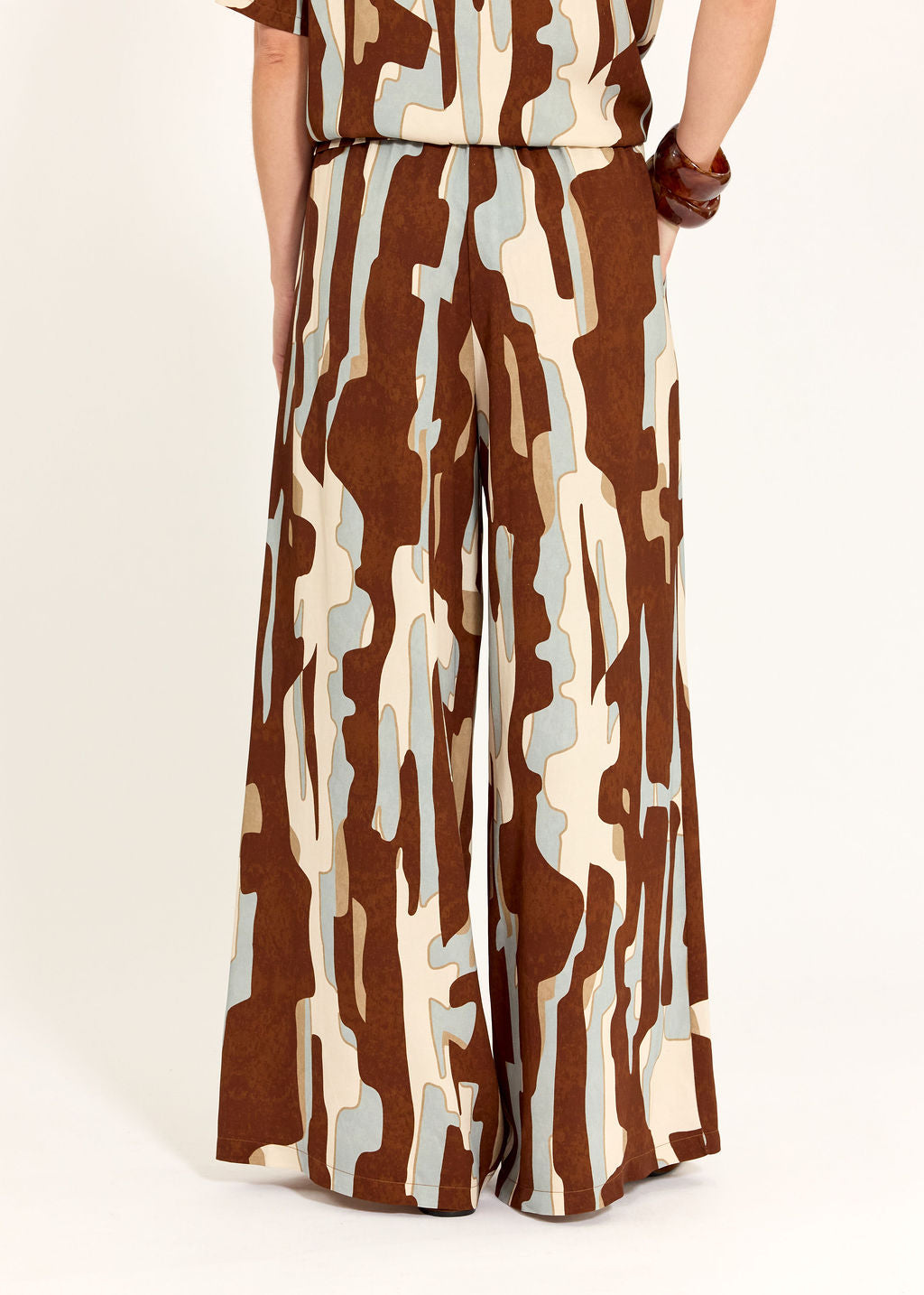 PANTALON AMPLE IMPRIMÉ ELARA ICE BLUE