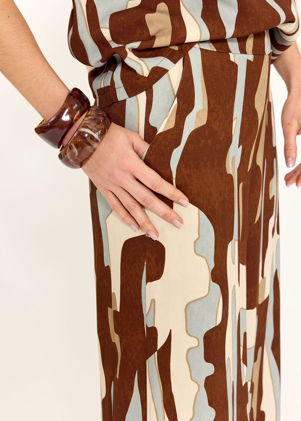 PANTALON AMPLE IMPRIMÉ ELARA ICE BLUE