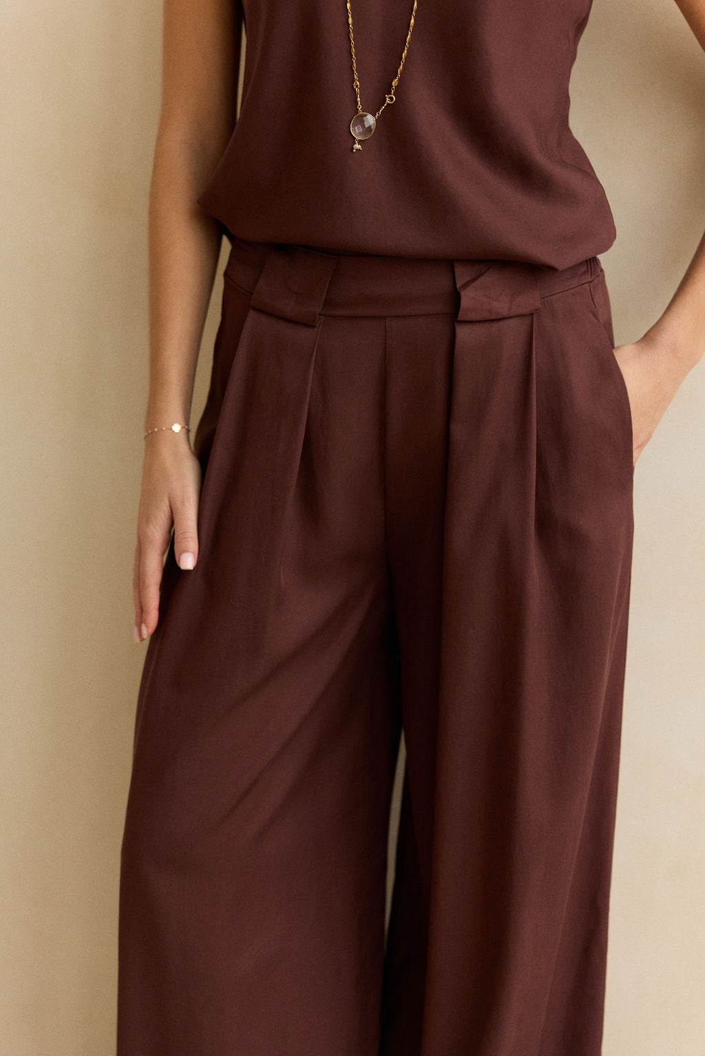 PANTALON EN LYOCELL OSLO CAFE