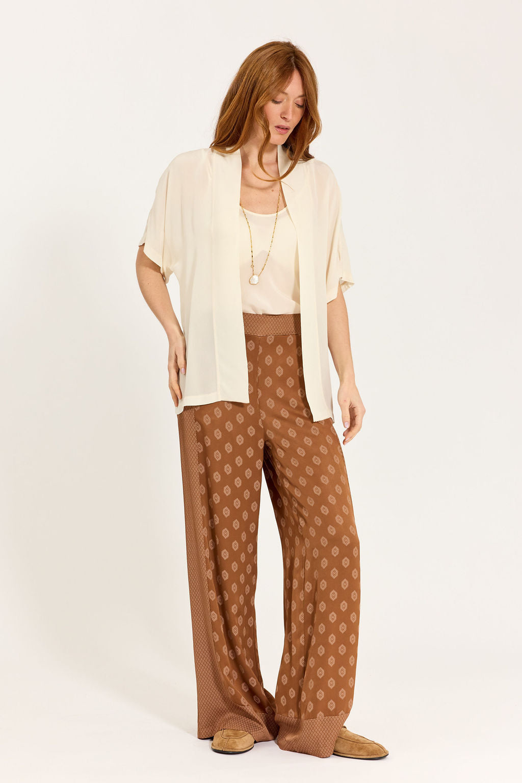 SET DE 2 PIÈCES EN VISCOSE CRÊPE LOVA ECRU