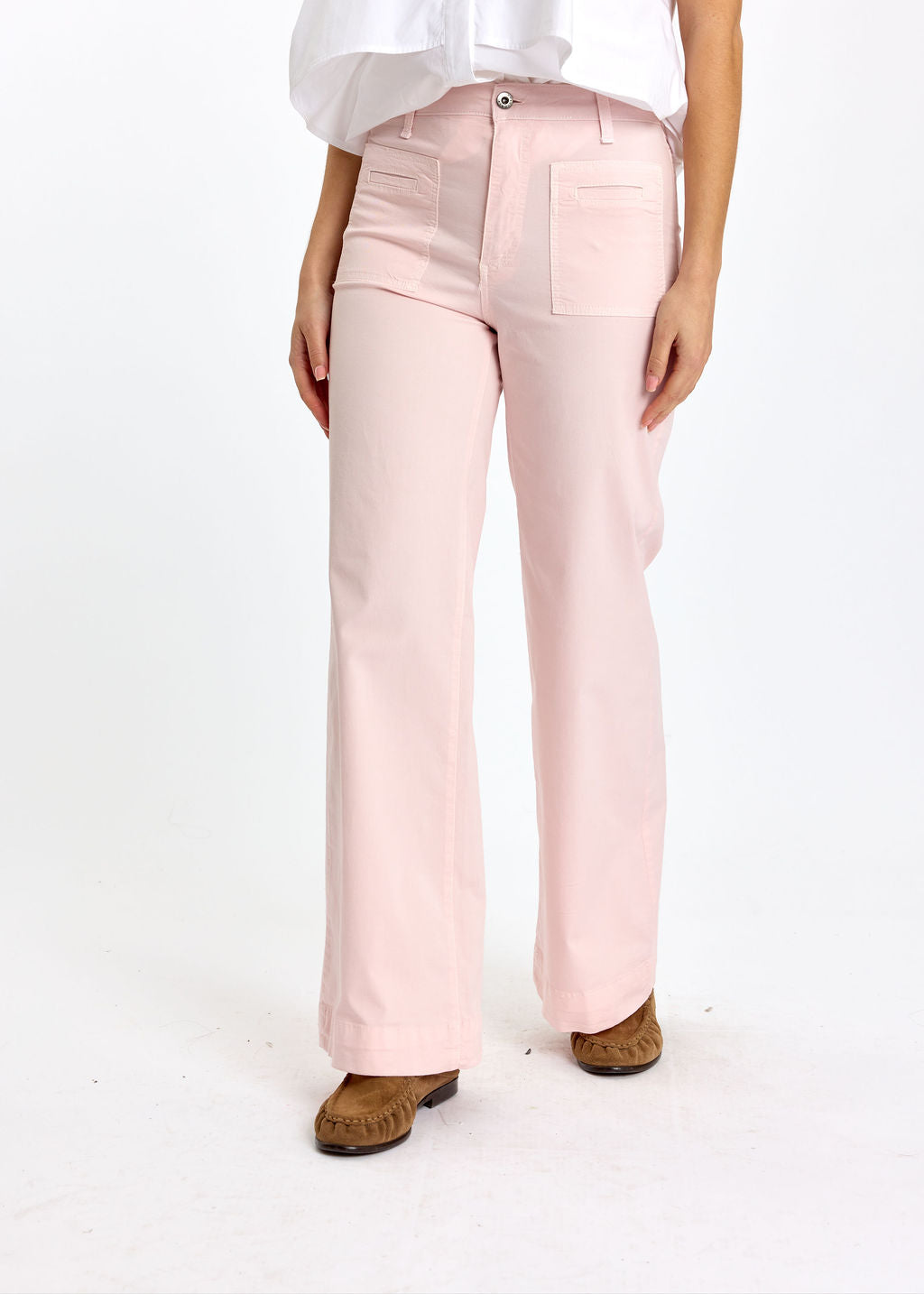 PANTALON 7/8IÈME EN COTON ÉLASTHANNE TAO ROSE